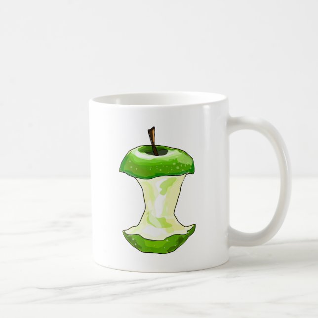 Kern Cartoon-grüner Apples (Oma-Smith) Apple Kaffeetasse (Rechts)