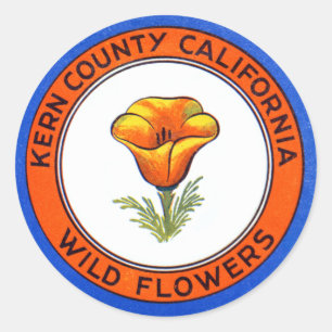 Kern County 1910 Kalifornien Runder Aufkleber