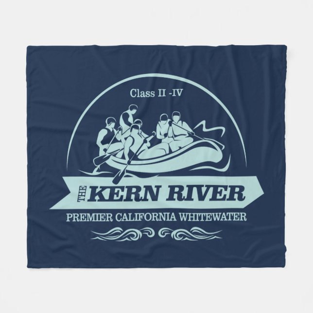 Kern Fluss (Rafting 2) Fleecedecke (Vorderseite (Horizontal))