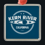 Kern River California Kayaking Ornament Aus Metall<br><div class="desc">Der Kern RIver,  gefüttert durch die Schneeschmelze in der Nähe des Mount Whitney,  durchquert die majestätischen Berge der Sierra Nevada mit seinen unzähligen Kajak-,  Kanu-,  Paddle-Boarding-,  Tauch- und Rafting-Möglichkeiten.</div>