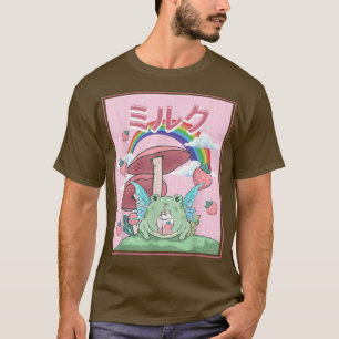 Kernästhetische Kawaii Frog Drinking Japanisch T-Shirt