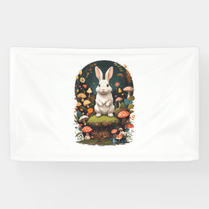 Kernästhetisches Kaninchen Floral Fairycore Fung Banner