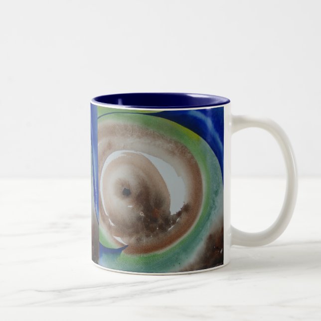 Kernenergie Zweifarbige Tasse (Rechts)