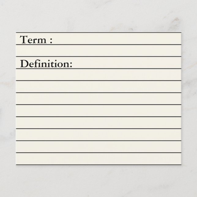 Kernfach-Flashkarten für akademische Planer (Vorderseite)