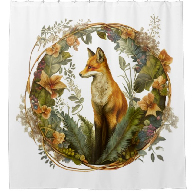 Kernfox Vintag Duschvorhang (Vorderseite)