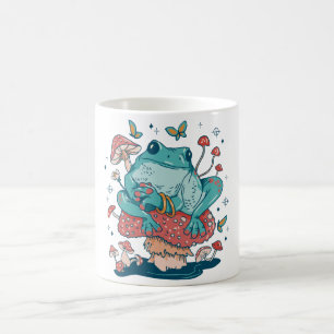 Kernfrosch auf Pilzhütte Kaffeetasse