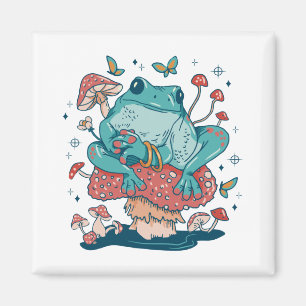Kernfrosch auf Pilzhütte Magnet