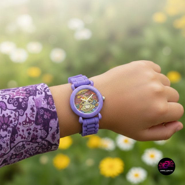 Kernfrosch-Blume-Pilze Armbanduhr (Because your watch should be as cute as your vibe)