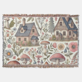 Kerngehäuse Pilz- und Blumenmuster Decke