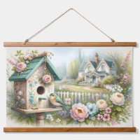 Kerngeschäft Vogelhaus mit Blumengarten