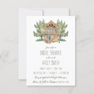 Kernkabine, Hütte, Brautparty Garten Einladung