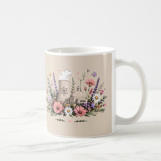 Kernkraft Erblüht Kaffeetasse (Rechts)