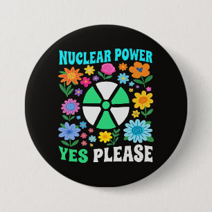 Kernkraft Ja Bitte Saubere Energie Blumen Button