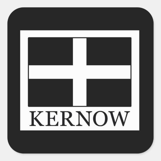 Kernow Quadratischer Aufkleber (Vorderseite)