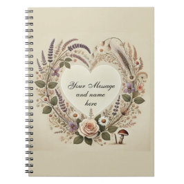 Kernpunkt "Blumenherz & Wilde Pilze" Notebo Notizblock