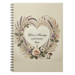 Kernpunkt "Blumenherz & Wilde Pilze" Notebo Notizblock