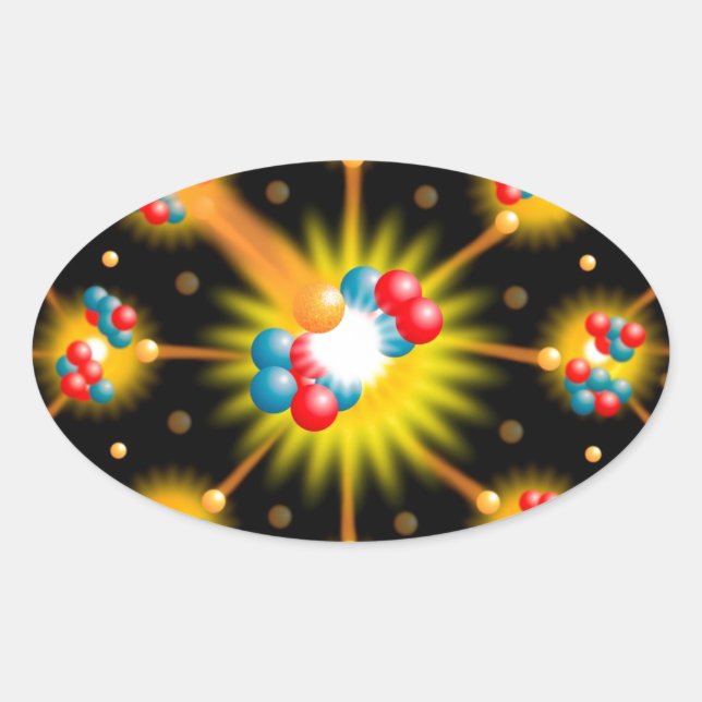 Kernspaltungswissenschaft Ovaler Aufkleber (Vorderseite)