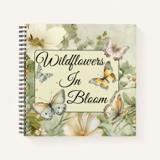 Kernspezifische Wildblumen in der Blütenlandschaft Notizbuch