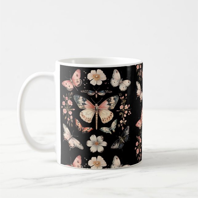 Kernstil-Schmetterlingsmotten Kaffeetasse (Links)