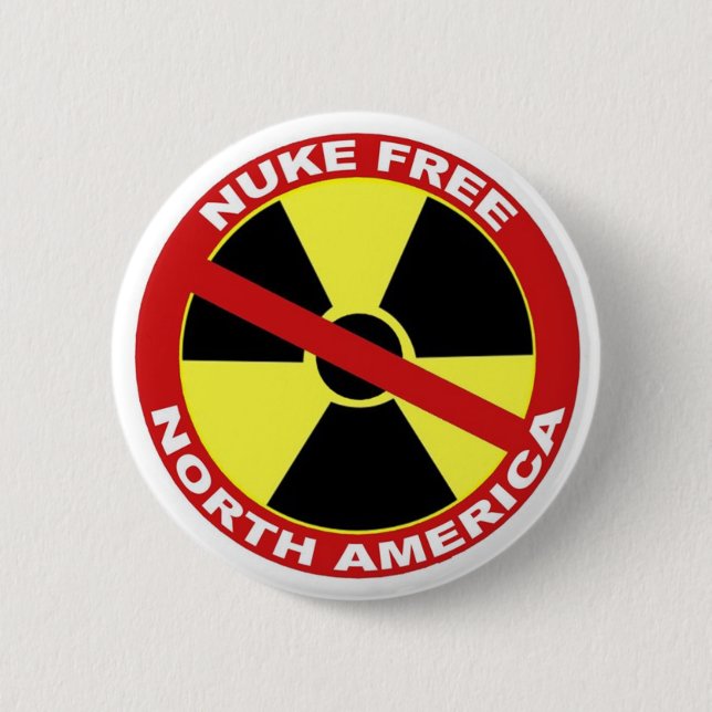 Kernwaffen-freies Nordamerika-Button Button (Vorderseite)