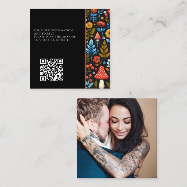 Kernwald-Foto QR-Code Begleitkarte (Vorne/Hinten)