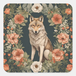 KernWolf Quadratischer Aufkleber