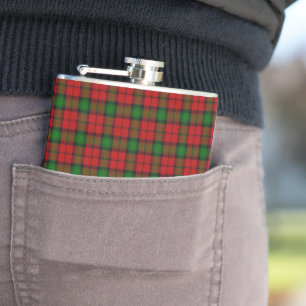Kerr Clan Tartan Kariertes Muster Flachmann