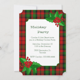 Kerr Clan Tartan Kariertes Party für Weihnachten Einladung