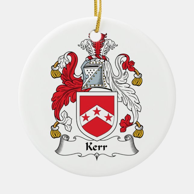 Kerr Familienwappen Keramik Ornament (Vorne)