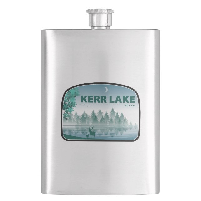 Kerr Lake Virginia North Carolina Deer Flachmann (Vorderseite)