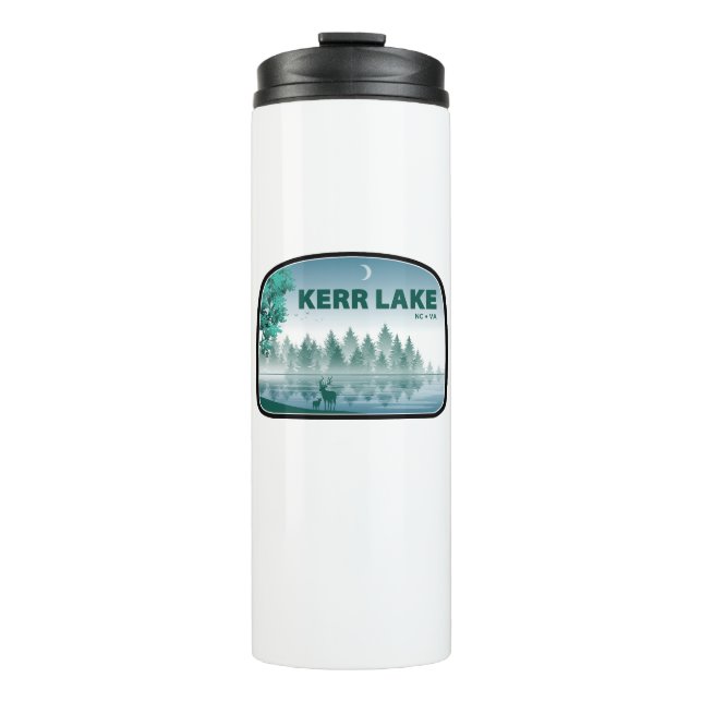 Kerr Lake Virginia North Carolina Deer Thermosbecher (Vorderseite)