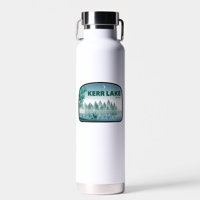 Kerr Lake Virginia North Carolina Deer Trinkflasche (Vorne)