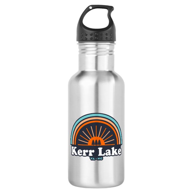 Kerr Lake Virginia North Carolina Rainbow Edelstahlflasche (Vorderseite)