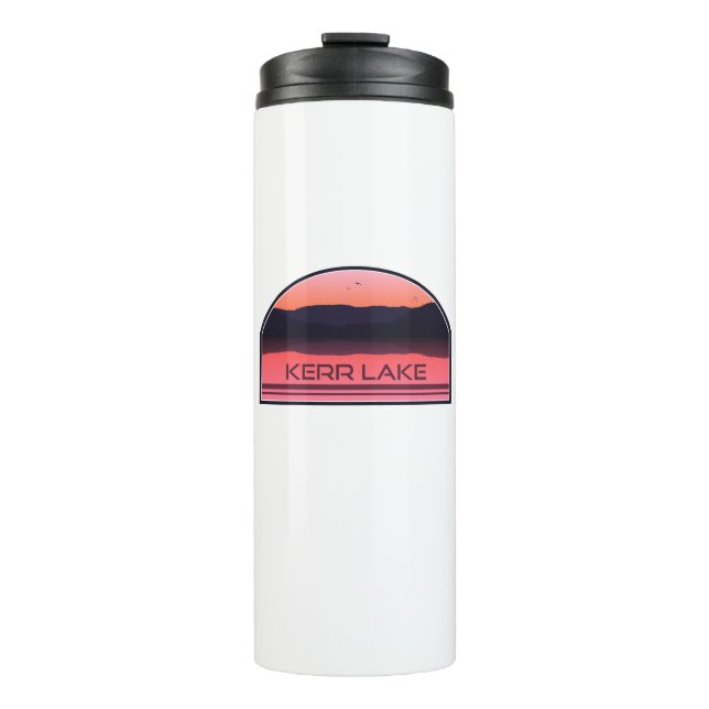 Kerr Lake Virginia North Carolina Red Sunrise Thermosbecher (Vorderseite)