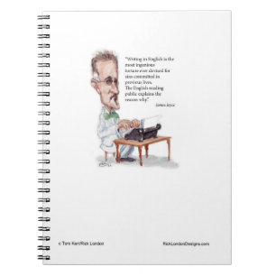 Kerr/London James Joyce & English Is Folter Quote Notizblock