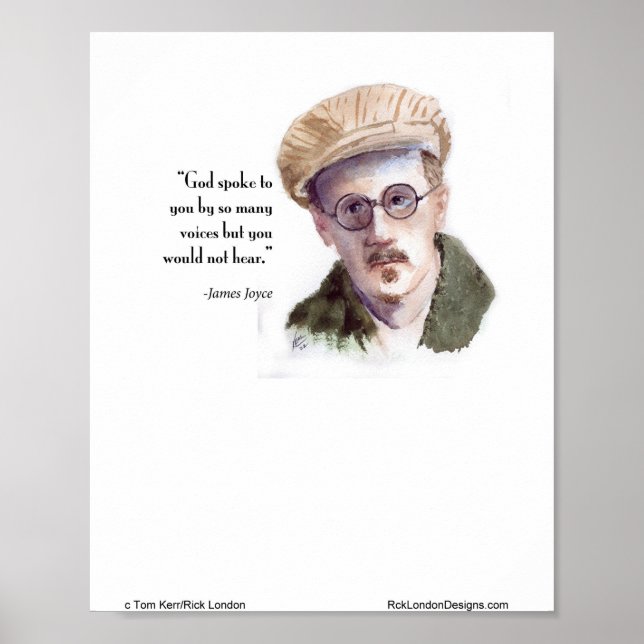 Kerr/London James Joyce & "God Spoke" Zitat Poster (Vorne)