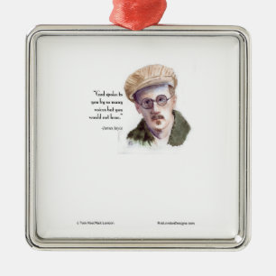 Kerr/London James Joyce & "Gott sprach" Zitat Ornament Aus Metall