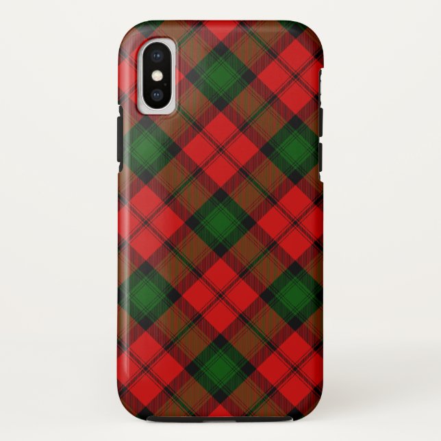 Kerr tartan rot kariert Case-Mate iPhone hülle (Rückseite)