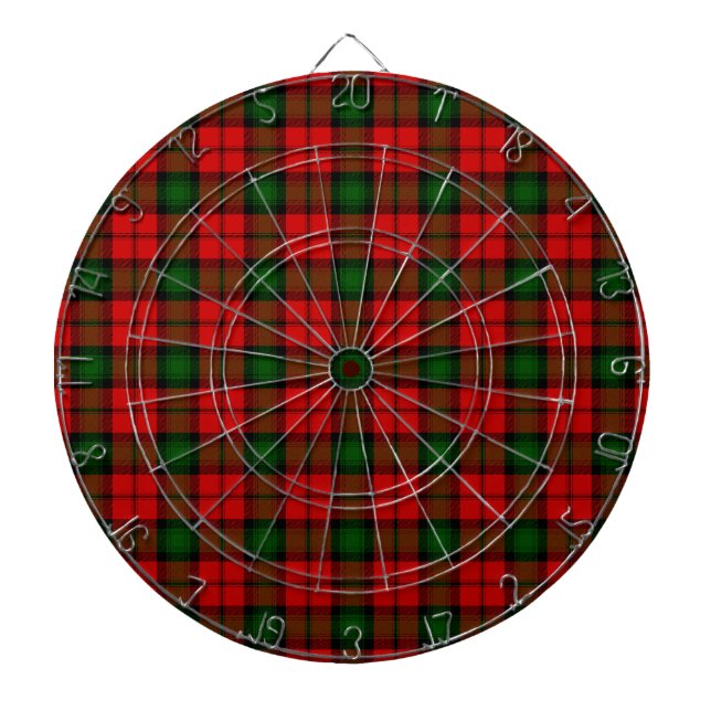 Kerr tartan rot kariert dartscheibe (vorne)