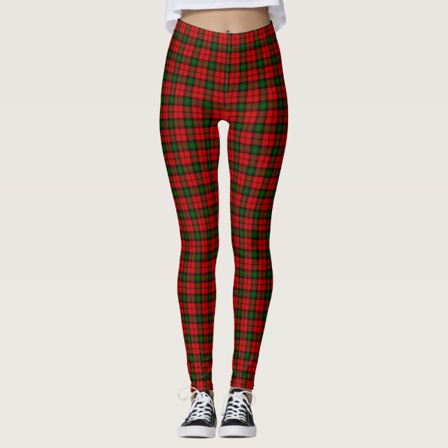 Kerr tartan rot kariert leggings (Vorderseite)