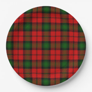 Kerr tartan rot kariert pappteller