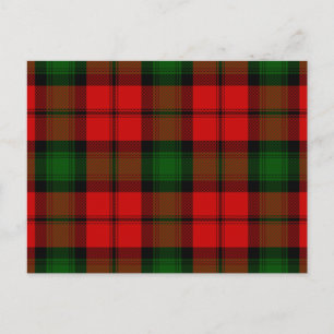 Kerr tartan rot kariert postkarte