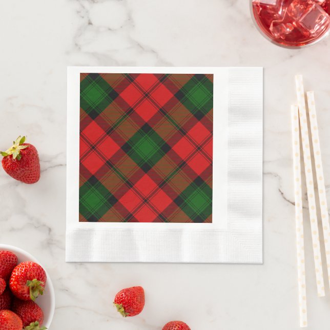 Kerr tartan rot kariert serviette (Beispiel)