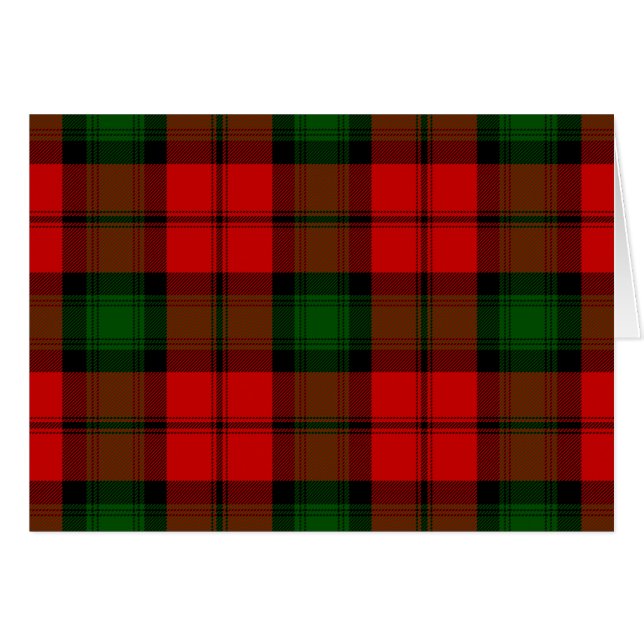 Kerr tartan rouge vert plaid (Devant Horizontal)
