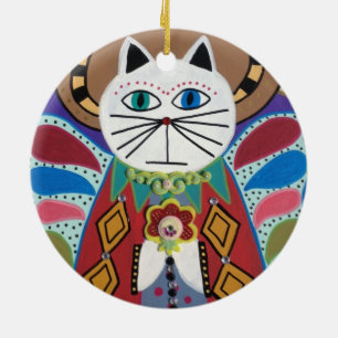 Kerri Ambrosino Kunst-Verzierungs-Katzen-Engel Keramik Ornament