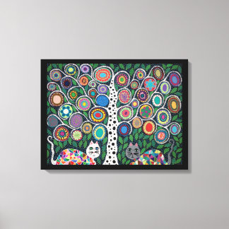 Kerri Ambrosino toile d'art Arbre de chats à vie