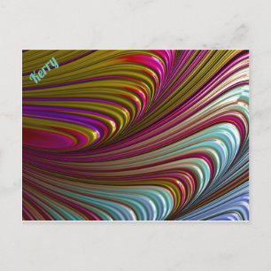 KERRY ~ 3D-Fraktal Design Muster ~ Candy Leckerei Postkarte