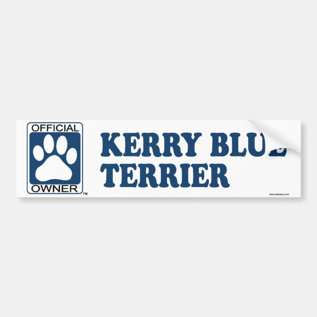 Kerry-Blau-Terrier-Blau Autoaufkleber (Vorne)