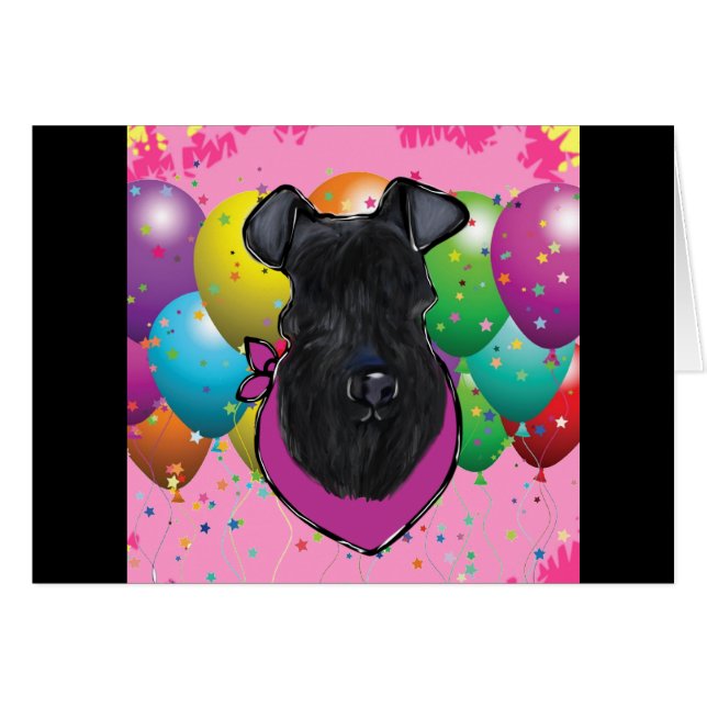 Kerry Blue Terrier Birthday (Vorderseite (Horizontal))
