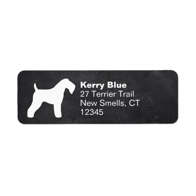Kerry Blue Terrier Dog Breed Silhouette (Vorne)